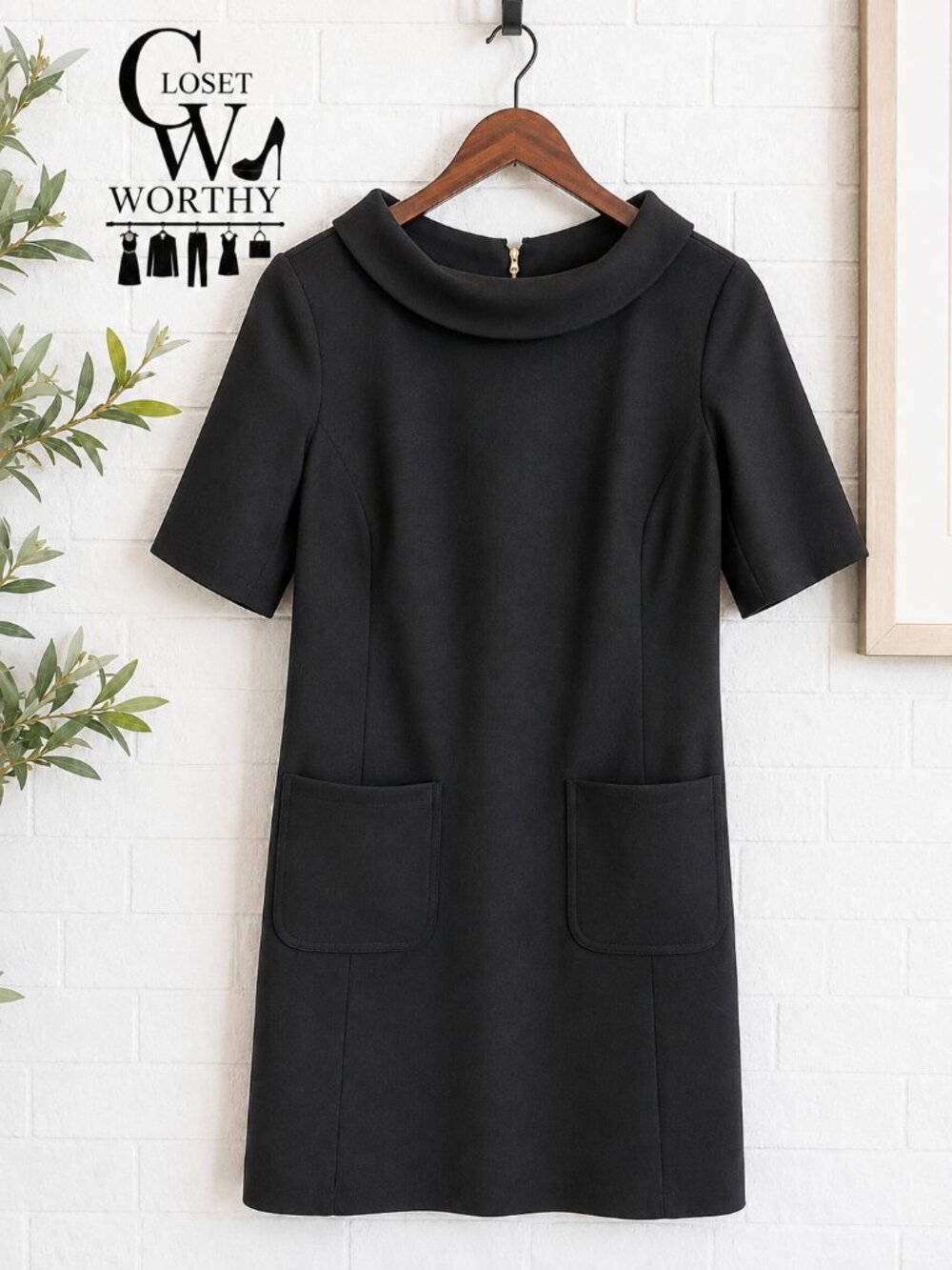 Trina Turk Classic Black Mod Shift Dress | Size 8
